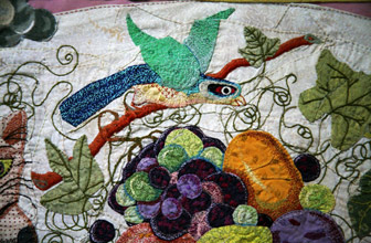 embroidery pieces and prints